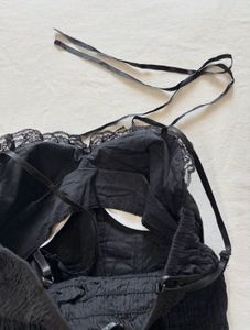 Black Lace Corset Top