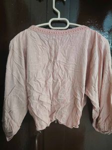 Chic Pink Lace-Up Crop Top