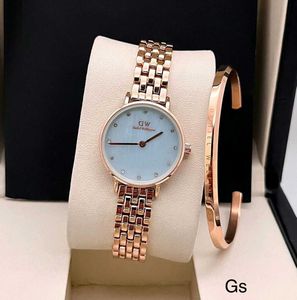 Elegant Rose Gold Watch &amp; Bracelet Set