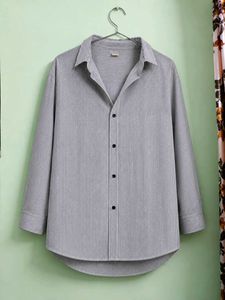 Oversized Striped Button-Down Shirt
