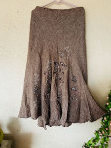 Boho Embroidered Maxi Skirt
