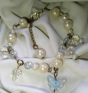 Charming Pearl &amp; Butterfly Charm Bracelet