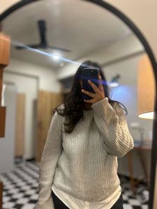 H&amp;M Gray Layered Look Sweater