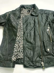 Black Genuine Leather Biker Jacket