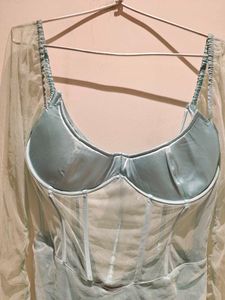 Aqua Corset Mini Dress