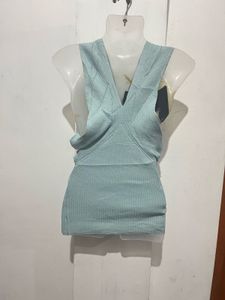 Ribbed Halter Neck Top