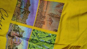 Yellow Graphic Cotton T-Shirt