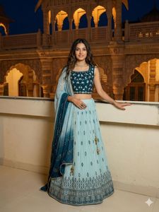 Blue Shaded Lehenga