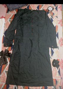 Mango Dark Grey Denim Shirt Dress
