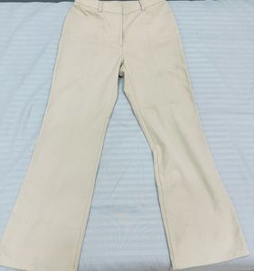 Cream Wide Leg Trousers