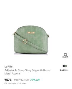 LaFille Green Sling bag