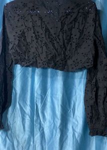 Black Lace Crop Top