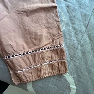 Brown Tiered Maxi Dress with Lace Detail