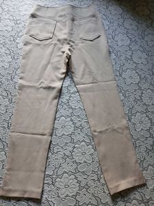Vintage Beige High-Waisted Pants