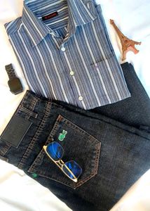 Men's Striped Casual Shirt