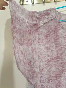 Sheer Flowy Blouse with Ruffled Sleeves