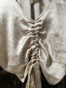 Stylish Ruched V-Neck Top