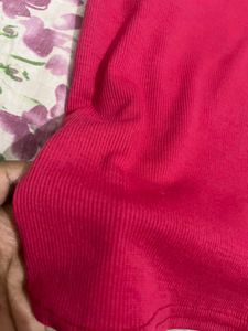 Pink Ribbed Tank Top