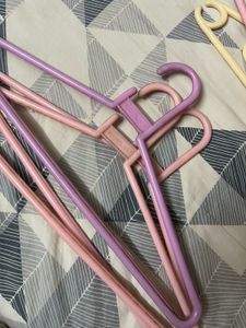 Set of Pastel Colored Clothes Hangers