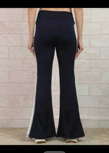 Navy Blue Flare Track Pants
