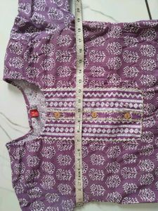 purple kurti set