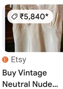 Vintage Lace Trim Slip Dress