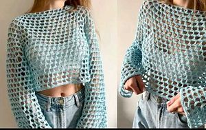 Crochet Net Crop Top