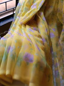 New Yellow beautiful saree