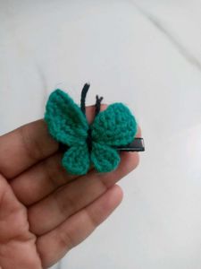 Crochet Butterfly Hair Clip