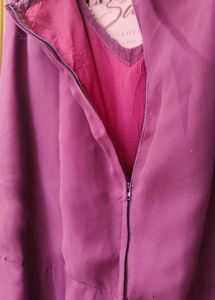 Elegant Purple Embellished Gown