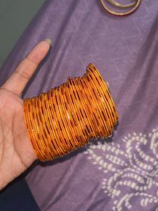 Orange and black bangles
