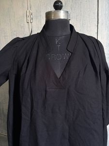 Classic Black V-Neck Tunic Top