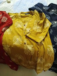 3 combo Colorful Kurti Set