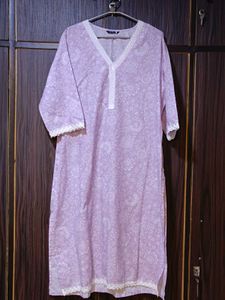 KETCH Printed Lavender Long Kurti