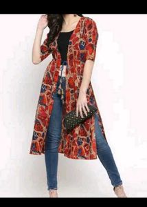 Floral multicolored printed shrug
