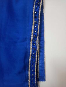 bright yellow embellished kurta set with dupatta