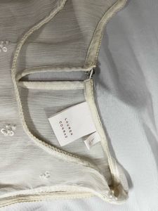 Chic Off-White Embellished Gown🤍