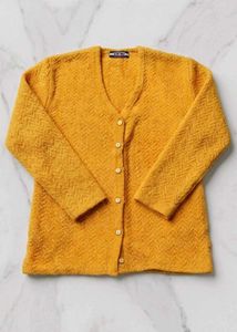 Mustard Yellow Knit Cardigan