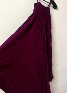 maroon Pink Maxi Dress