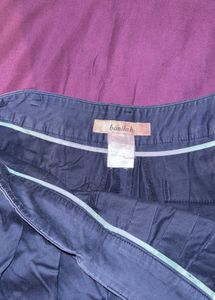 Blue pleated skort