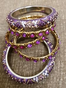 Purple Colour 2.4 Size Bangles