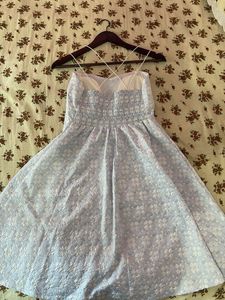 Light Blue Floral Mini Dress