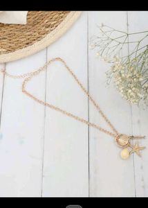 Seashell &amp; Starfish Pendant Necklace