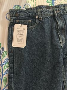 Classic Blue Denim Wide Leg Jeans