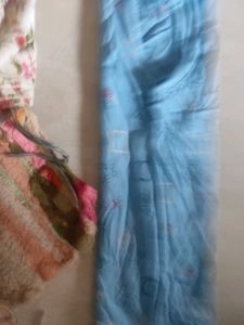 Blue Graphic Print Sleeveless Hoodie