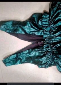 Sparkly Emerald Green Tiered Dress