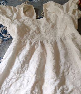 Elegant White Embroidered Gown