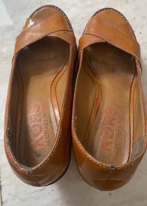 Michael Kors Leather Peep-Toe Wedges