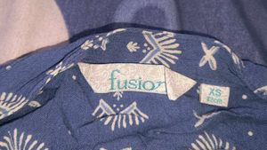 Blue Printed Cotton Kurta