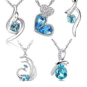 1pc Blue Royal Elegant Pendant Chain Necklaces